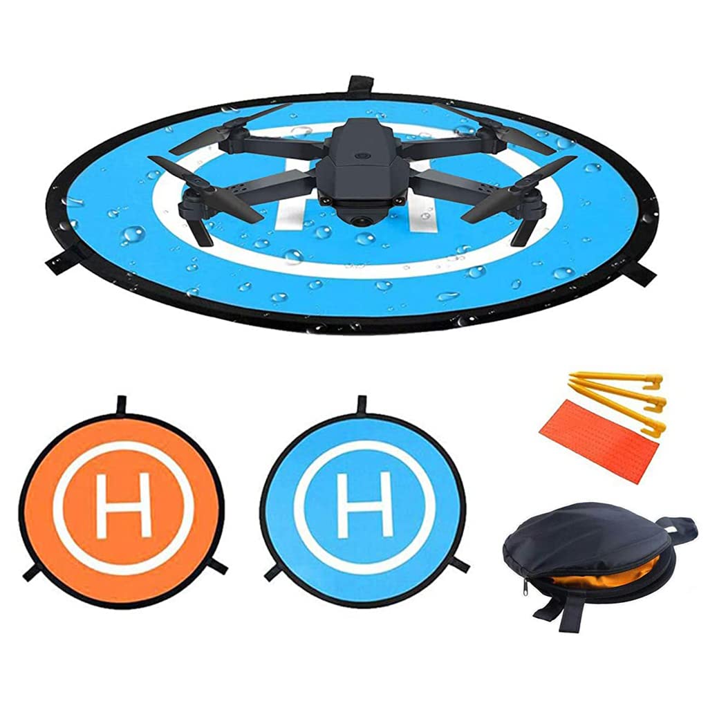 PATPAT Drone Landing Pad, 55cm/22inch Universal Waterproof Portable Foldable Landing Pads with 3 Ground Nail for RC Drones Helicopter, PVB Drones, DJI Mavic Pro Phantom 2/3/4 Pro, Antel Robotic PATPAT Drone Landing Pad, 55cm/22inch Universal Waterproof Portable Foldable Landing Pads with 3 Ground Nail for RC Drones Helicopter, PVB Drones, DJI Mavic Pro Phantom 2/3/4 Pro, Antel Robotic